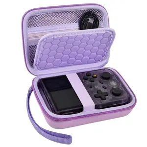 h-71 Travel Case Compatible with RG353V/ RG353VS/ R36S Retro Handheld Game Console, Handheld Emulator Storage Holder Organizer, Android Game Console Carrying Bag (Box Only) (Purple)