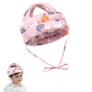 Toddler Walking Helmet, Baby Bumper Protect Hat Head Cushion Breathable, Kids Anti-Fall Safety Cap for Walking and Playing Pink