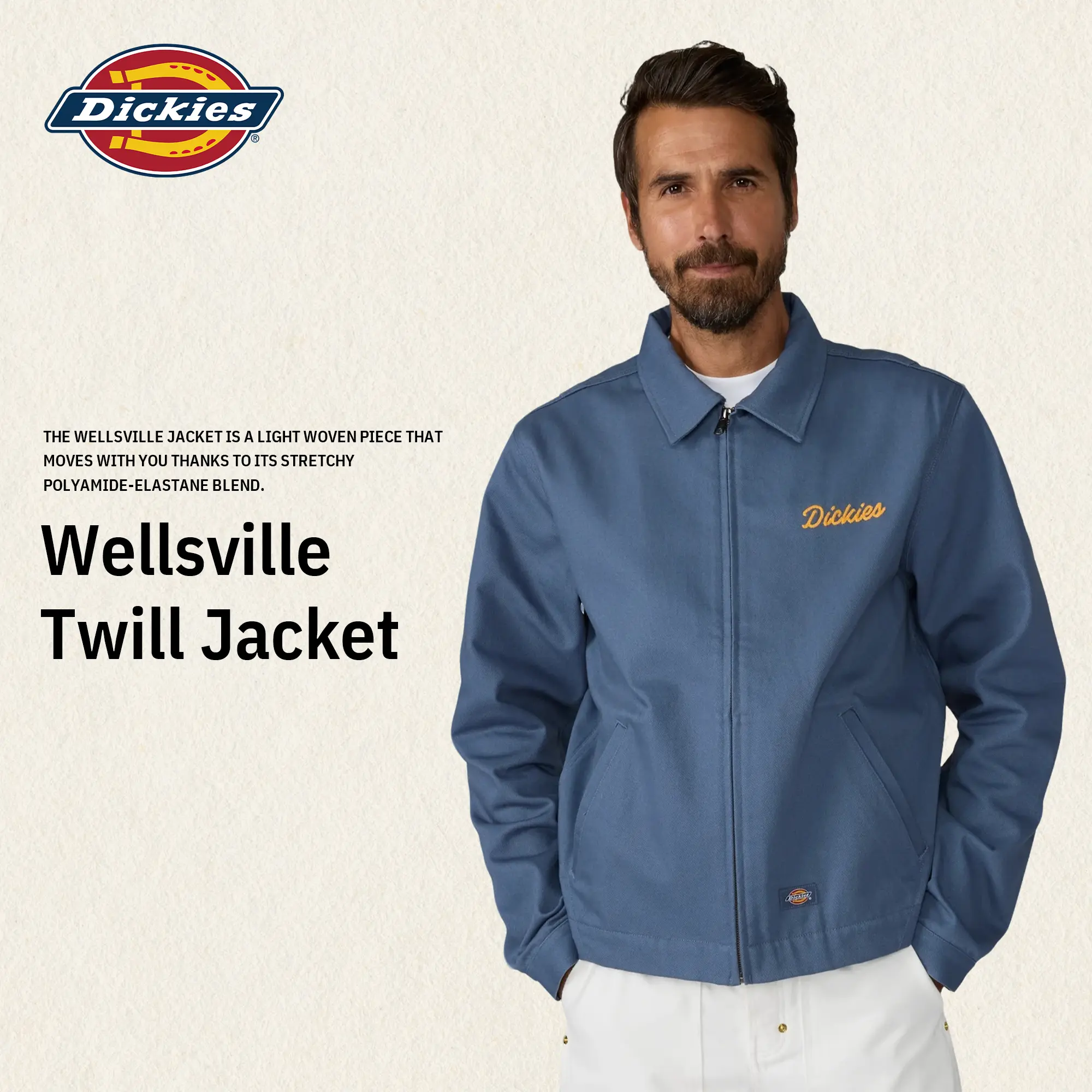 Dickies | Wellsville Twill Jacket,Long-Sleeve,Lightweight,Easy to Layer,Versatile,Practical Dickies | Wellsville Twill Jacket,Long-Sleeve,Lightweight,Easy to Layer,Versatile,Practical