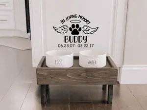 In Loving Memory Pet Decal | Pet Dog Memorial Decal | Dog Angel Wings | Loving Pet Memory | Custom Car Decal