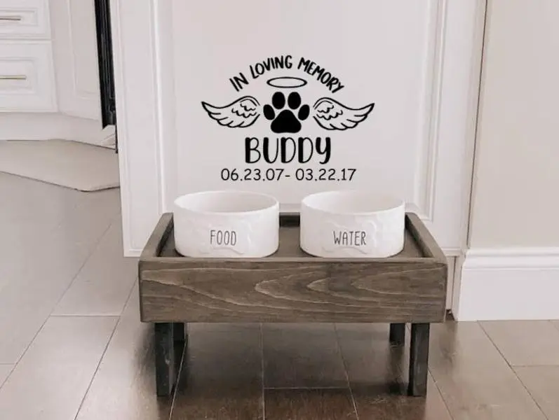 In Loving Memory Pet Decal | Pet Dog Memorial Decal | Dog Angel Wings | Loving Pet Memory | Custom Car Decal