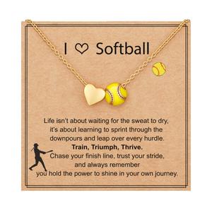 Softball/Soccer/Volleyball/Basketball Necklace Girls Ladies, Sports Accessories Jewelry Gifts for Couples