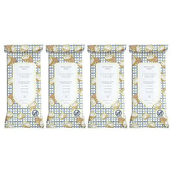 Beekman 1802 Goat Milk Coconut Cream 30ct Face Wipes 4pk Auto-Ship®