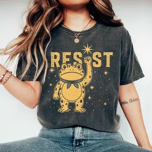Comfort Colors Resist Frog Shirt, Free Portland, Freedom Frog Shirt, Due Process, Anti Maga Shirt, Activist Tee, Political Tee, Feminist Equality Top