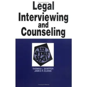 USED-Legal Interviewing and Counseling in a Nutshell (Nutshell Series) by Thomas L. Shaffer (Paperback)