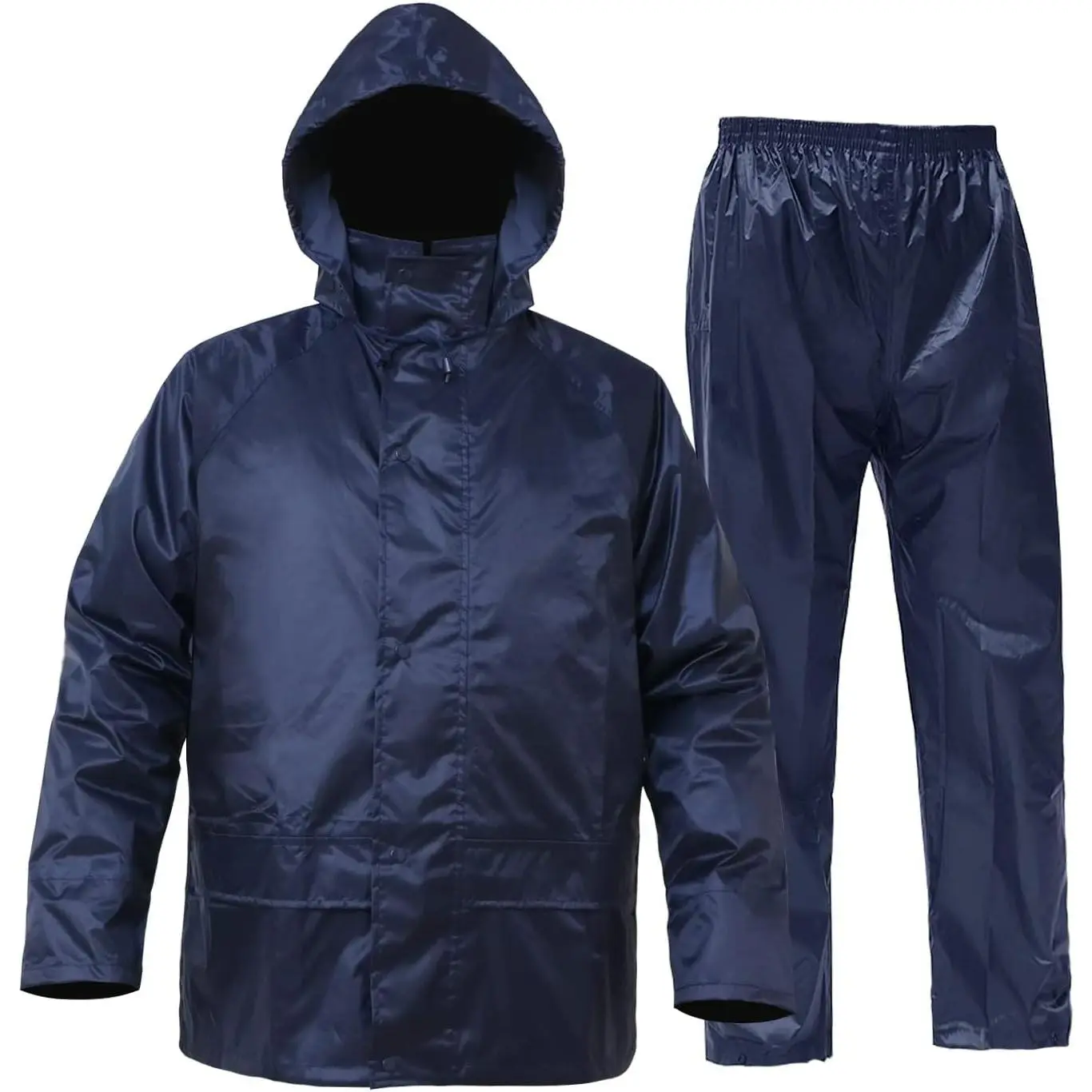 Unisex Nylon Coat, Breathable Waterproof Lightweight Black Rainwear for Male Mining Work