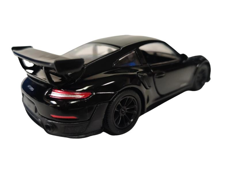 KINSMART 1:36 Scale 5" Porsche 911 GT2 RS Die Cast Metal & Plastic Black Model Car with Openable Doors & Pull Back Action