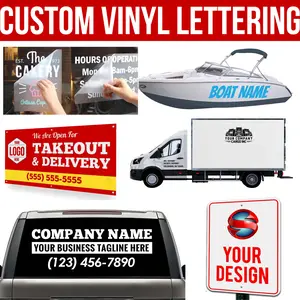 Custom Vinyl Decals - Create Your Own Personalized Decal - Car decal/ Window decal/ Laptop/ Glassware/ Business - Any Text/ Image/ Logo