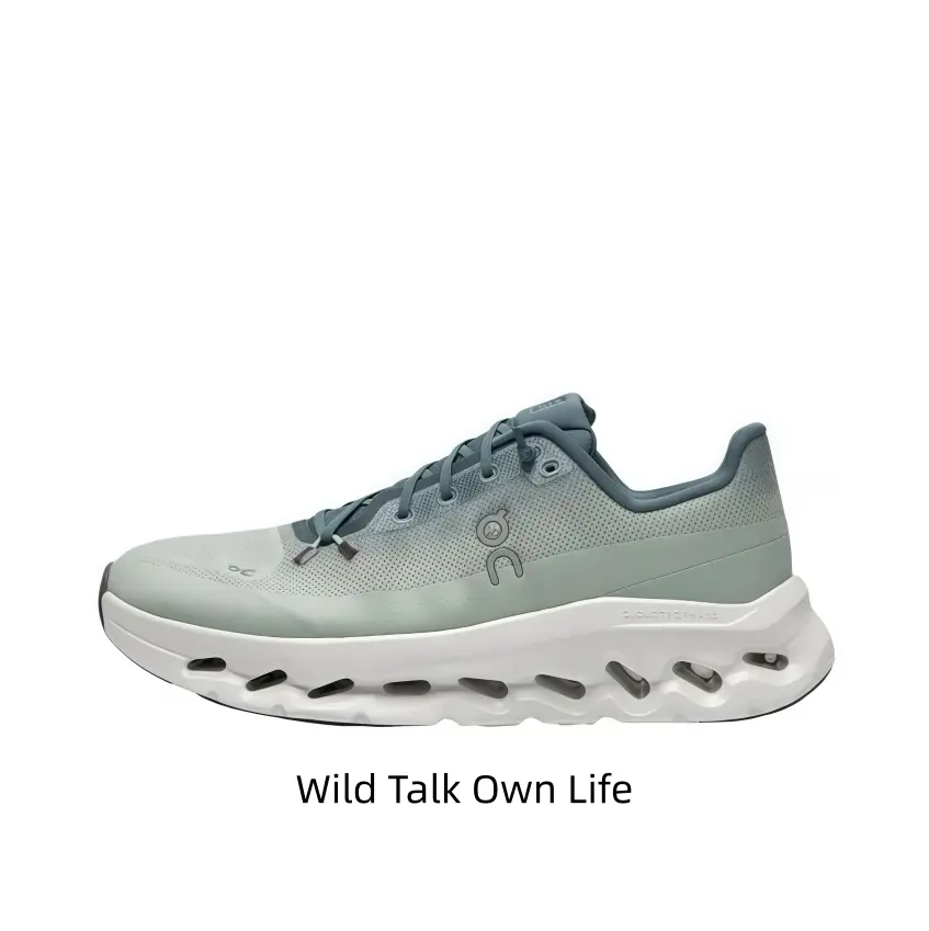 This gradient teal mesh sneaker pairs with casual shorts to create calm minimalist outfits for city walks and summer outdoor plans