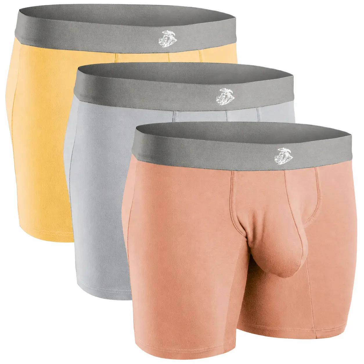 Modal 7in Boxer Briefs No Fly 3pk Soft Breathable Fabric