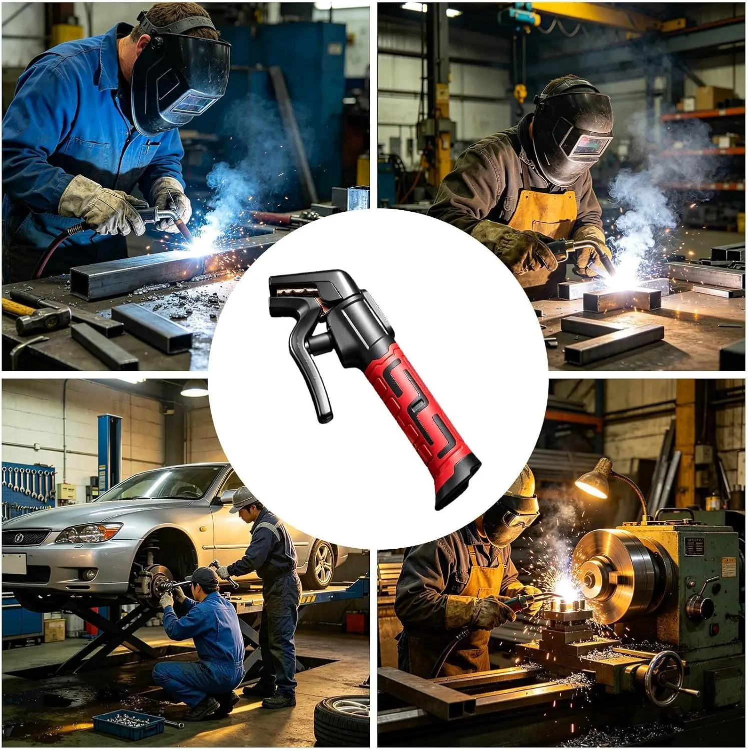 Welding Electrode Holder - 800A Anti Scald Multi Angle Grip, Non Slip Clamp Design, Durable Arc Weldings Accessory | Welding Holding Clamp for Welder Car Repair Pipe Connections Home Garage