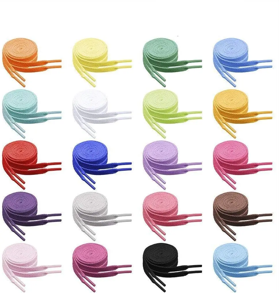 20 Colors 45 Inch Flat Athletic Shoelace Replacement Alternative Shoe Laces Strings for Women Men Fashion Canvas  Shoes Boots Sneakers Skates, 20Pairs