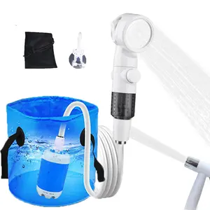 Portable Shower Head with Hose, Multifunctional Outdoor Camping Car Washing Tool with Soft Hose, Suitable for Home Garden Yard Cleaning