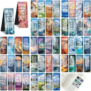 96Pack  Bookmarks Christian Bookmarks Bulk  Bookmark for Reading Women Men  Teacher Book Lovers Gifts, Religious  Bookmark Clips Inspirational Personalized Book Marks (Scenery)
