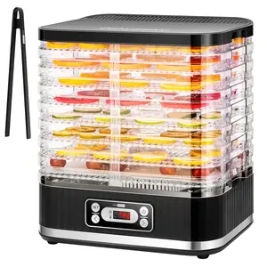 VIVOHOME Electric 8 Trays Food Dehydrator, 400W Hydrator Machine with 72H Digital Timer and Temperature Control for Fruit Vegetable Meat Jerky Herb Beef Mushroom