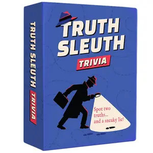 Talking Hearts Truth Sleuth Trivia Game, Two Truths and a Lie Style Trivia with 300 Card Sides