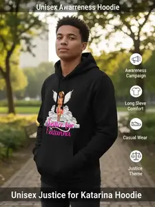 Justice for Katarina Unisex Hoodie bringing awareness Casual Menswear unisex size Long Sleeve Sweatshirts