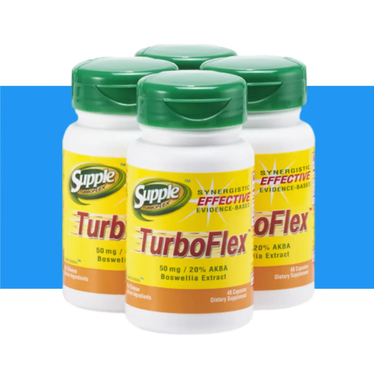 Supple TurboFlex | Improve Joint Comfort, Mobility & Flexibility in 7 Days | Boswellia Serrata Extract AKBA | Joint Health Dietary Supplement | Made in USA with Key Ingredient from India