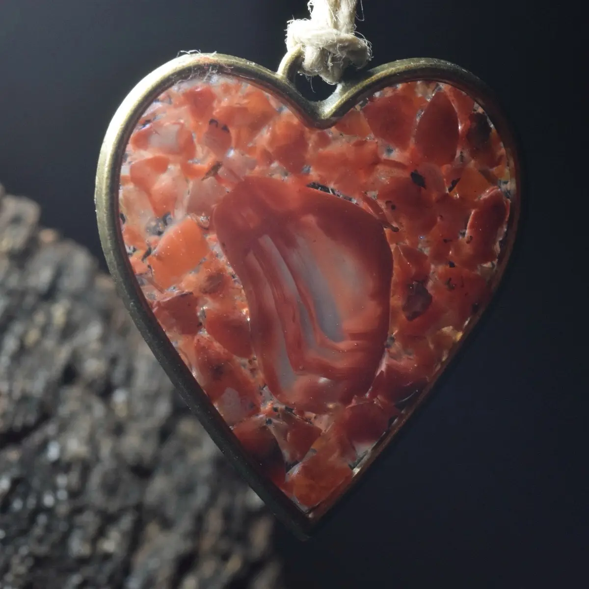 Carnelian Heart Pendant