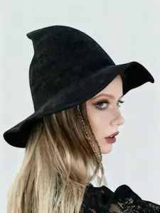 Witch Hat Design Witch Hat, Fashionable Hat for Women & Men, Casual Trendy Accessories for Party, Daily Clothing Decor, Perfect for Student for Gift, Party Essential
