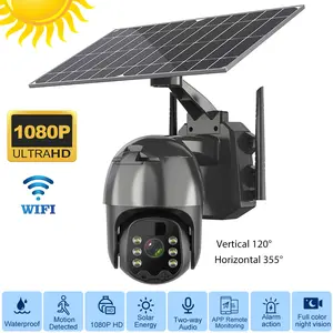 Ball Machine Wireless WIFI Monitoring Camera 2way Talk 4G Remote Full-color Night Vision High-definition Solar Camera HD 1080P