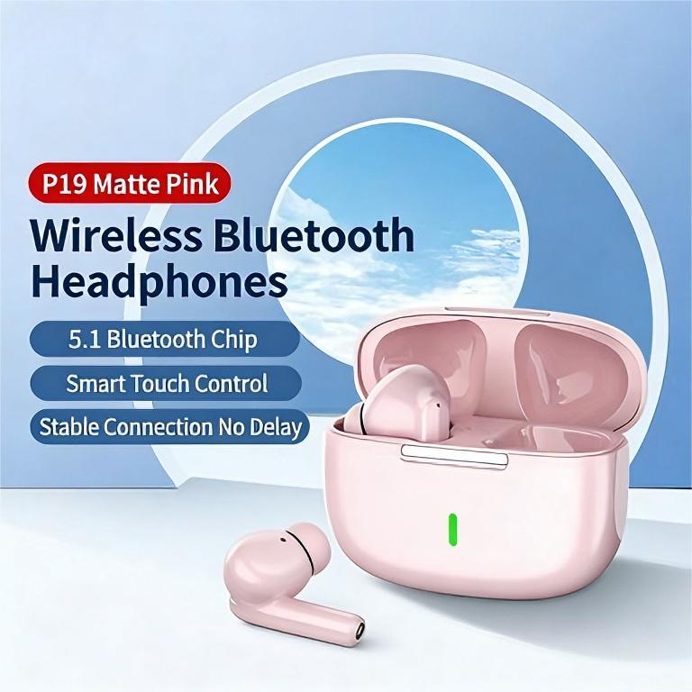 Wireless Earbuds Bluetooth 5.1 Earphones, Smart Touch Control, Waterproof Wireless Earphones, Suitable for Office, Sports, Study and Audio Calls, Built in Microphone, Gaming Bluetooth Headphones