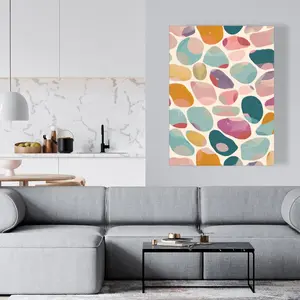 Pictorem C1RC3648ZV0E29 36x48 in. Dots & Bops Orange Canvas Wall Art Print, Stylish Artwork for Home Decoration, Room Accent & Gifting