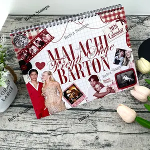 Couple Malachi Barton & Freya Skye 2026 Wall Calendar, Celebrity Unique Holiday, New Year, Funny Gift For Friends, 2026 Wall Calendar