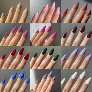 292 Piece Long Almond Acrylic Press on Nails Set, Easy Wear Nail Art for Women Girls Daily Use Party