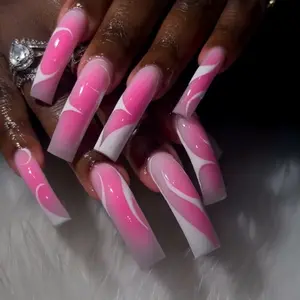 Box of 20 Beautiful False Nails, Includes Jelly Glue and Nail File, Perfect for Salon Quality at Home, Easy Application and Removal