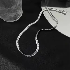 925 Sterling Silver Chunky Chain Hip-Hop Necklace, Unisex Fashion