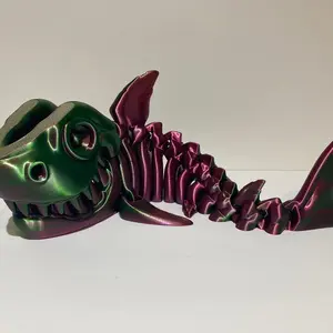 Large Flexi/Articulated Skeleton Shark 3D Print Multiple Colors Options