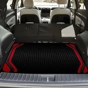 1pc of Black and Red Contrasting Color Printing Multi-functional Mat, Universal Size Suitable for Cars, Trucks, SUVs Can Be Used as Trunk Cargo Protective Pads/outdoor Placemats, Wear-resistant and Durable, Effectively Maintain Vehicle Cleanlines