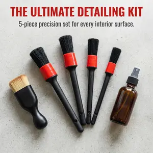 Universal Car Detail Brush Set | 5PCS Professional Soft Bristle Cleaning Kit for Automotive Interior Exterior | Portable Wash Tool for Dashboard Air Vents Wheels | Detailer Essentials Cordless Pressure Washer Multicolor Waterproof Graffiti Spray Paint