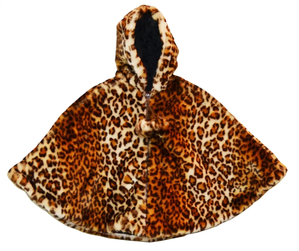 Poncho Hooded Foxfire FOX-701-10-S Animal Print Brown Small Men's Special Occasion Costume Accessory for Standout Looks, Menswear