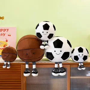 Basketball and Football Plush Toys Sports Dolls Pillow - Creative Birthday Gift for Children