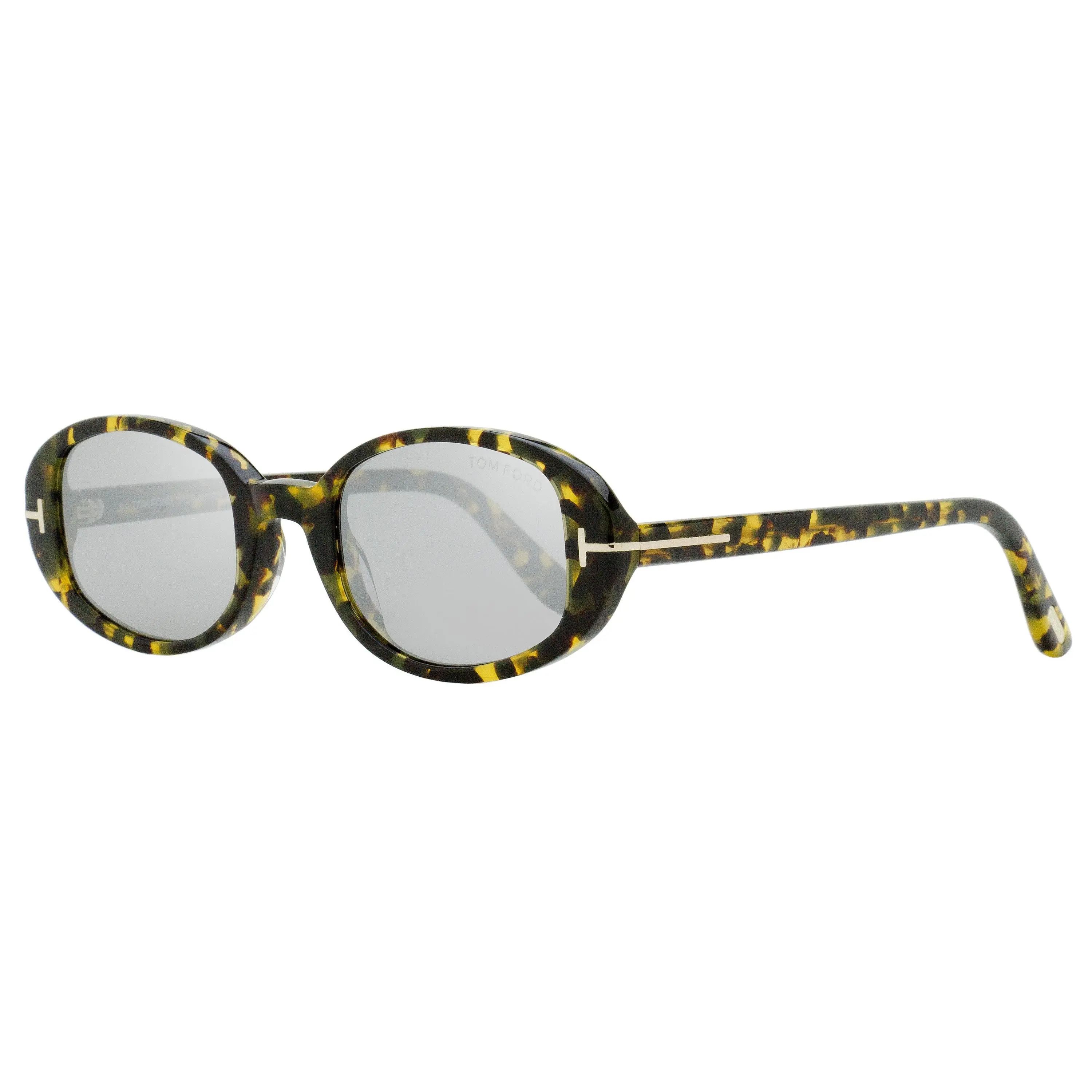 Tom Ford Women's Iggy Classic Oval Acetate Sunglasses, Tokyo Havana Tortoiseshell Frame | 100% UV Protection, TF1364, Tortoiseshell Sunglasses, Classic Oval Sunglasses