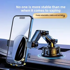 1pc Universal Car Phone Mount - Rotatable, Adjustable & Heat-Resistant Suction Cup Holder For All Smartphones