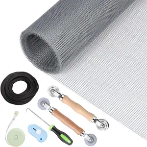 Window Screen Repair Kit - 59" x 106" Screen Door Replacement Fiberglass Screen Mesh with All Screen Tools for Sliding Door and Patio Screen Door Replacement,