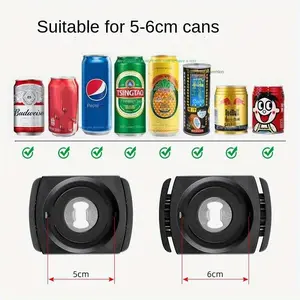2 in 1 Rotating Can & Bottle Opener, Soda Can Opener, 1 Count Manual Bottle Cap Remover, Portable Kitchen Gadgets for Home and Restaurant Use