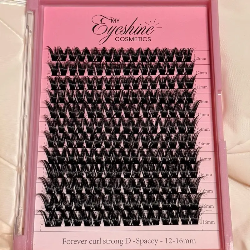 Eyeshine NEW length Spacey 12-16mm lashes, Forever Curl hair fiber lash only