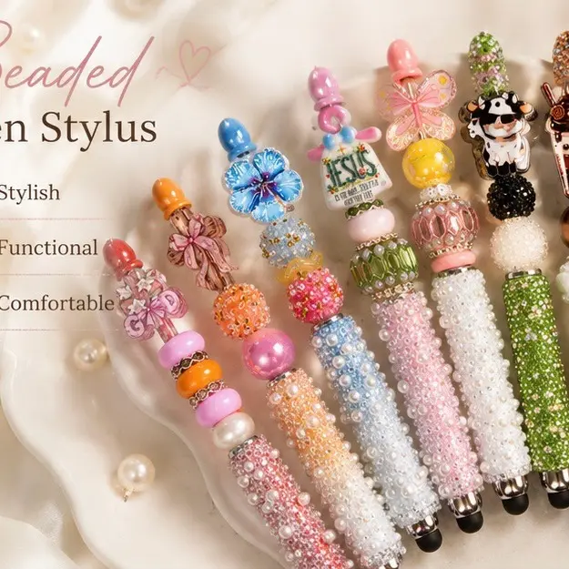 Beaded Stylus Pen – Sparkle Gemstone Design message for custom