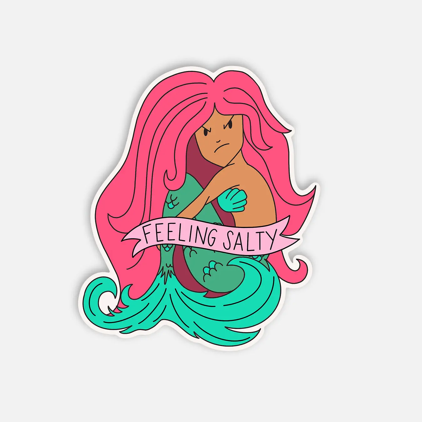 Feeling Salty Mermaid Vinyl Sticker