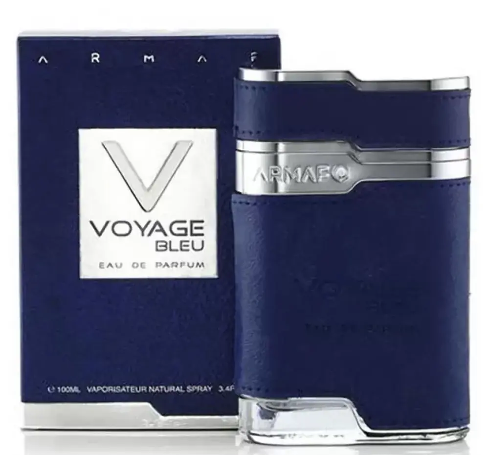 Armaf Voyage Bleu Unisex Alcohol-Based Fragrance Spray - 100ml (3.4 oz) EDP, Masculine Zesty Spray-On Men's Fragrance with Lemon, Grapefruit, Citrus, Spice Notes, Single Item