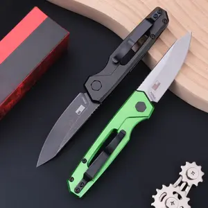 7550 Outdoor Folding Knife, Pure Aluminum Handle, High Hardness Corrosion Resistant Blade, EDC Pocket Cutting Tool for Camping Driving Fishing, Ideal Gift for Men