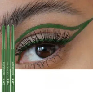 3Pcs EDENMIST Green Waterproof And Sweatproof Eyeliner Pen-Not Easy To Smudge The Silkworm Eyeliner Pencils