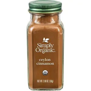 Simply Organic Ceylon Ground Cinnamon, 2.08 Ounce, Non-GMO Organic Cinnamon Powder