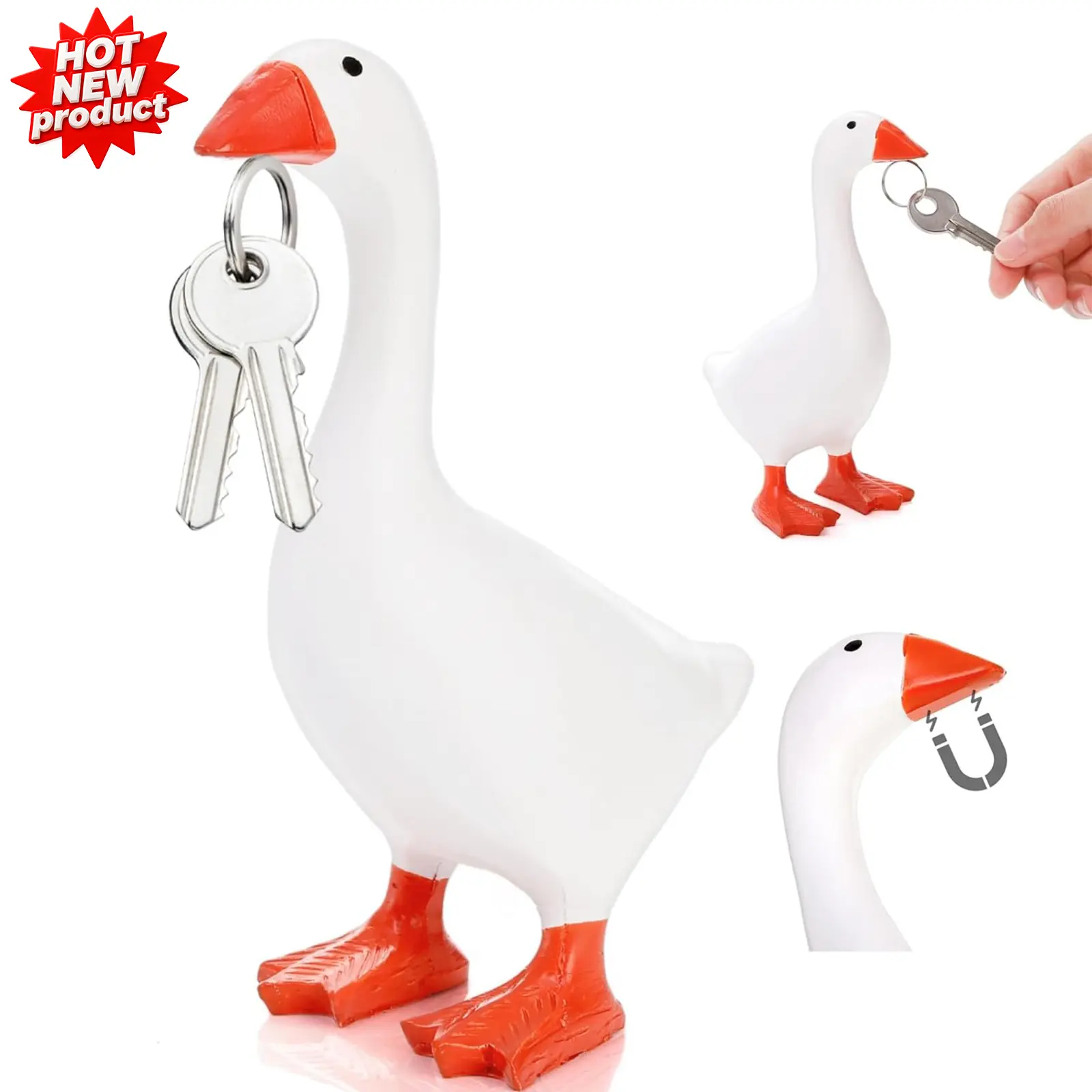 Desk Goose 7 inches Mini Porch Goose Desk Duck Decor Funny Gift for Friend Family Colleague Schoolmate