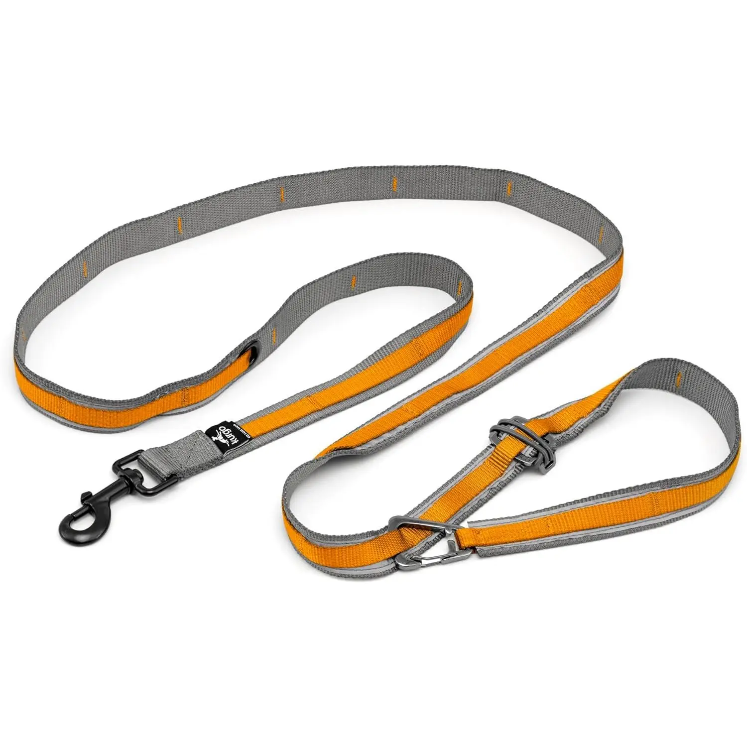 Quantum Hands Free Dog Leash - 3 ft Adjustable from 48-72, Crossbody/Waist Running Belt Lead, Reflective, Carabiner Adjustment, Extra Strong Bungee, for Hiking & Jogging, Flexible Bungee
