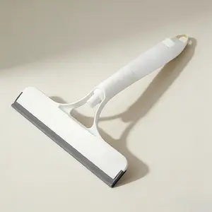 3-in-1 Spray Glass Cleaner Squeegee - Car Detailing Accessories, Window & Mirror Scrubber with Built-in Spray, Streak-Free, Lint-Free, Lightweight White & Yellow Windshield Tool for Home, Auto